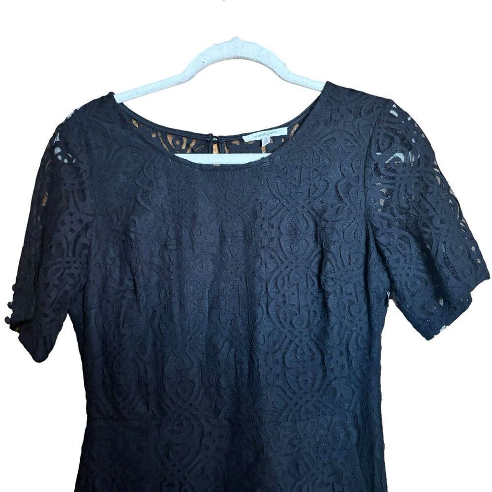 41 Hawthorn Stitch Fix Sheath Dress Womens Medium Black Lace Overlay Cocktail - Picture 2 of 8